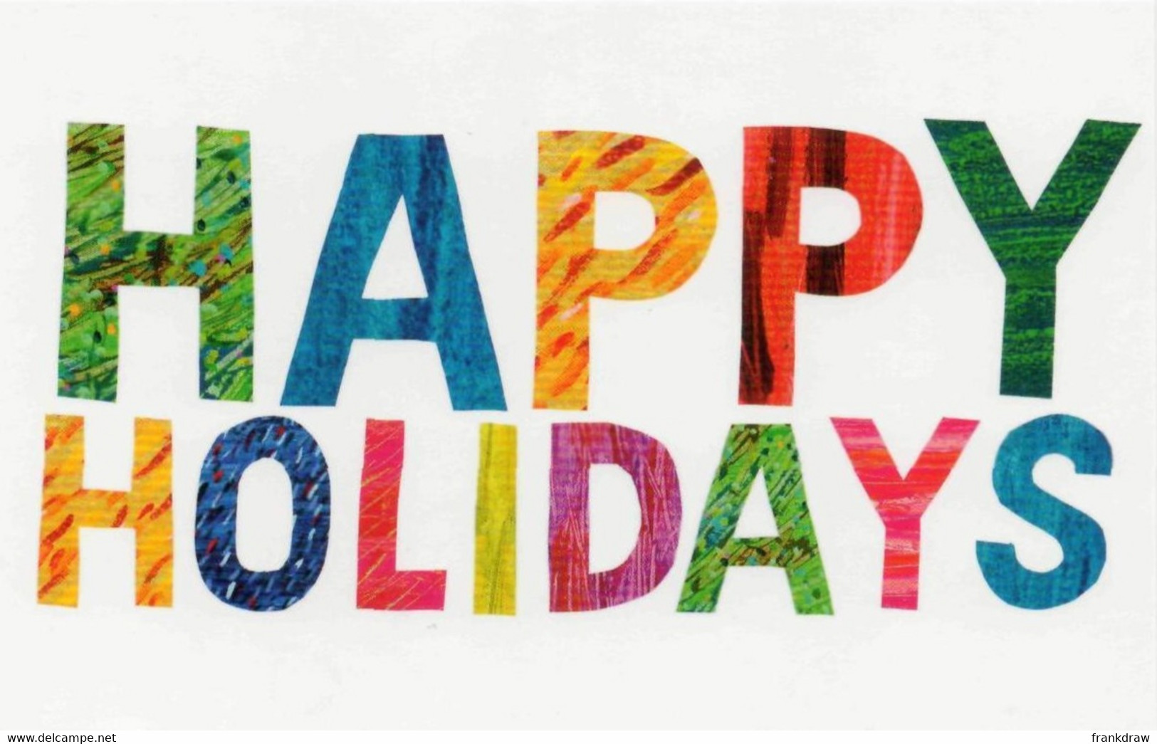 Postcard - Art - Eric Carle - Happy Holidays - New - Other & Unclassified