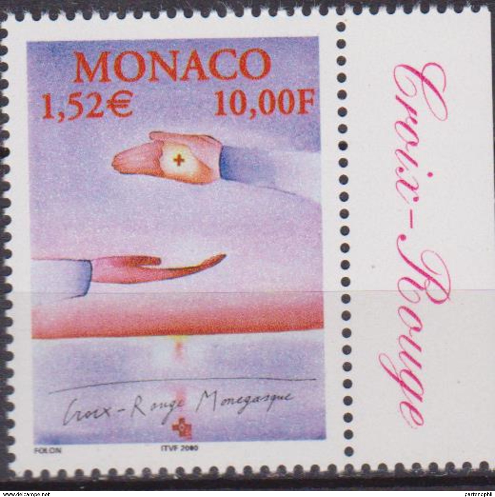 Monaco 2000 Croix Rouge Red Cross Croce Rossa Health Medicina Salute MNH - Rotes Kreuz