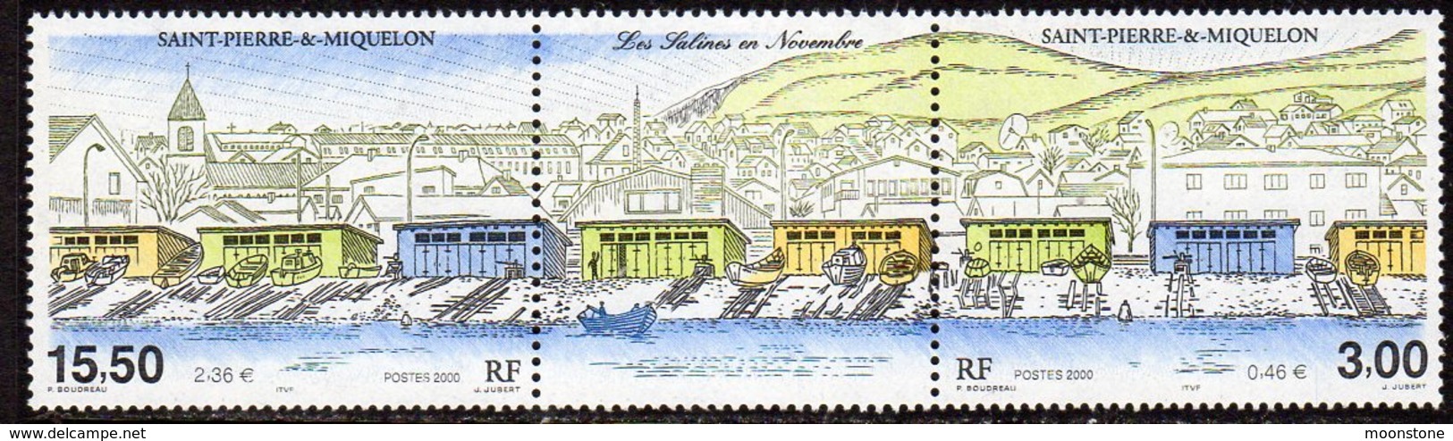 St Pierre & Miquelon SPM 2000 Les Salines Strip Of 3, MNH (A) - Unused Stamps