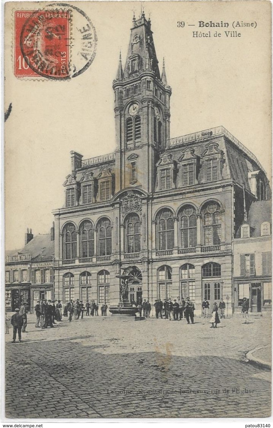 02. BOHAIN. N 39.  HOTEL DE VILLE - Autres & Non Classés