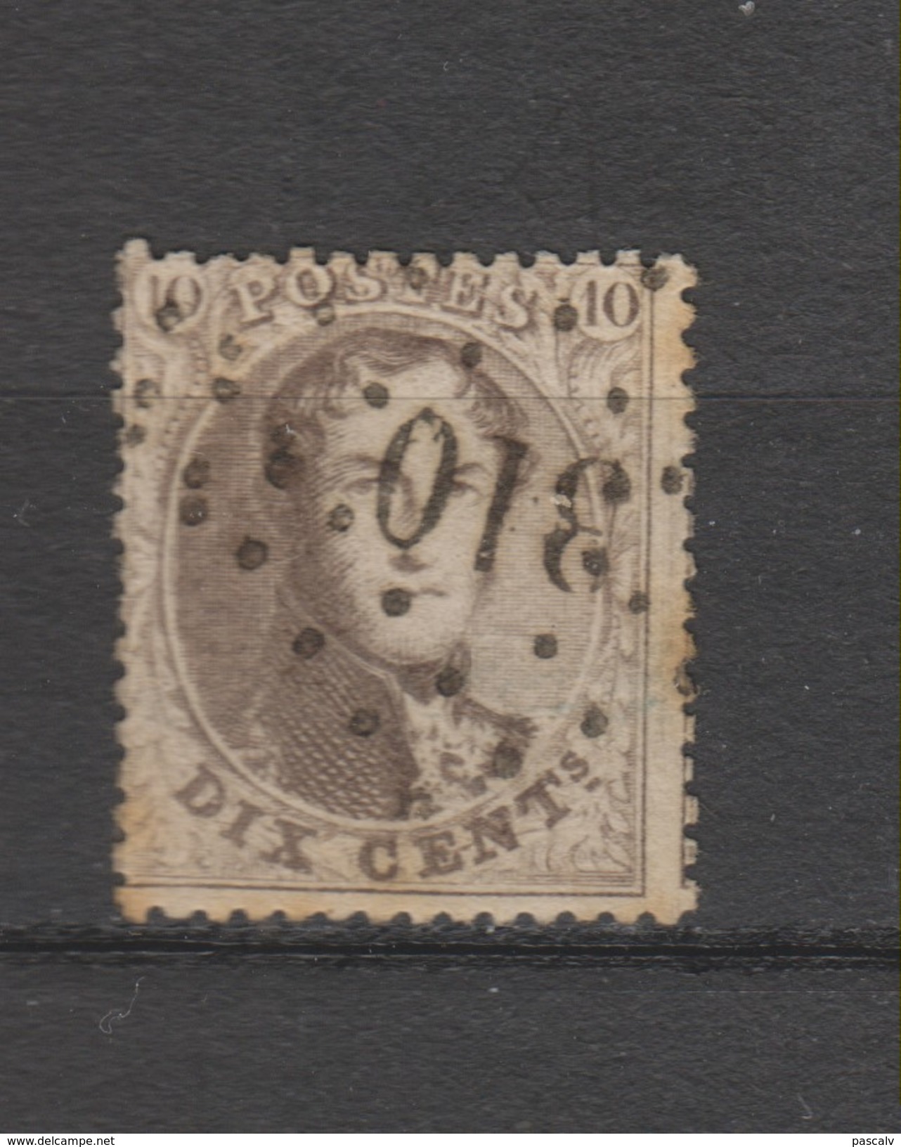 COB 14B Oblitéré Pt 310 Renaix Catalogue COBA 2016 +6 Quelques Rousseurs - 1863-1864 Medallones (13/16)