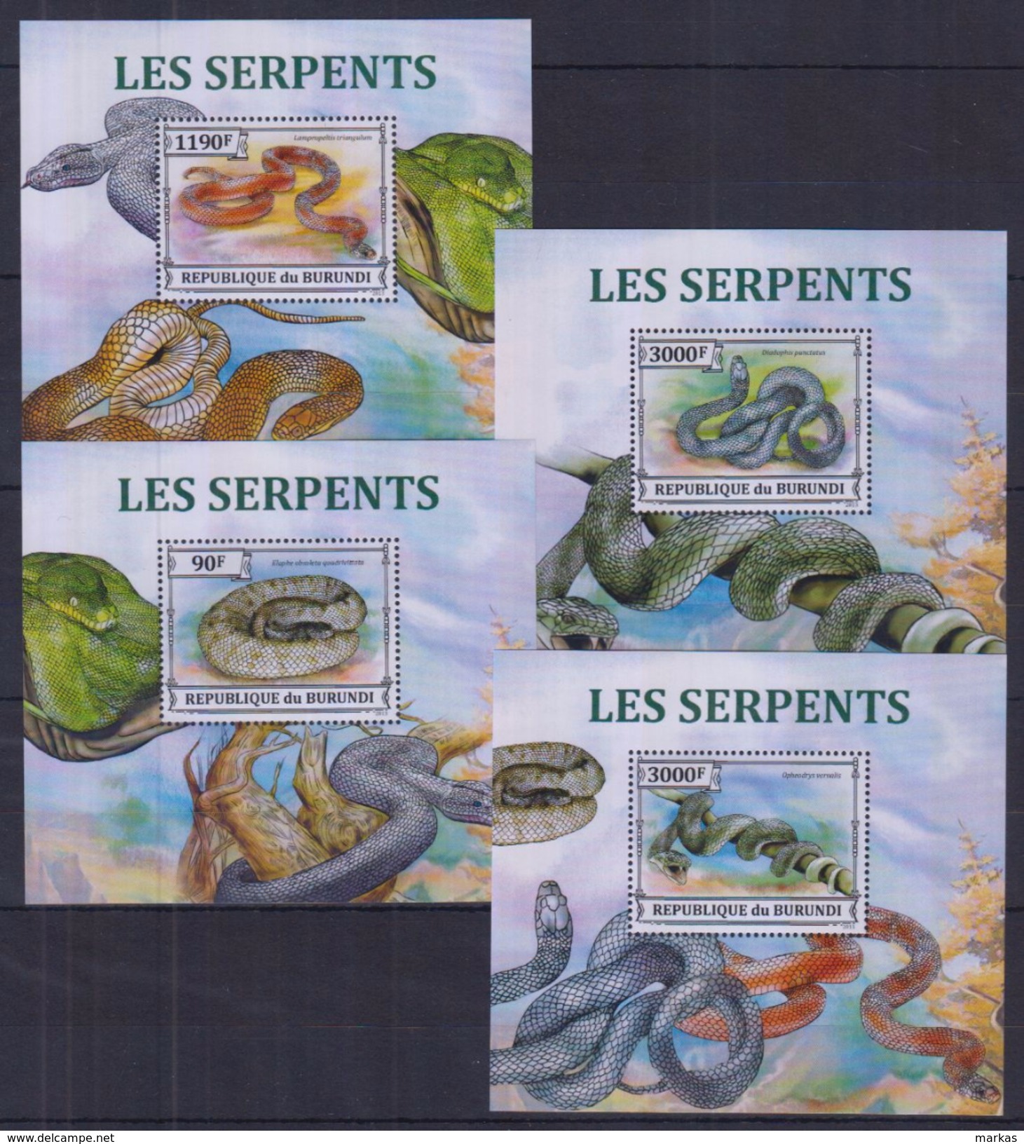 V31 Burundi - MNH - Animals - Reptiles - Deluxe - 2013 - Sonstige & Ohne Zuordnung