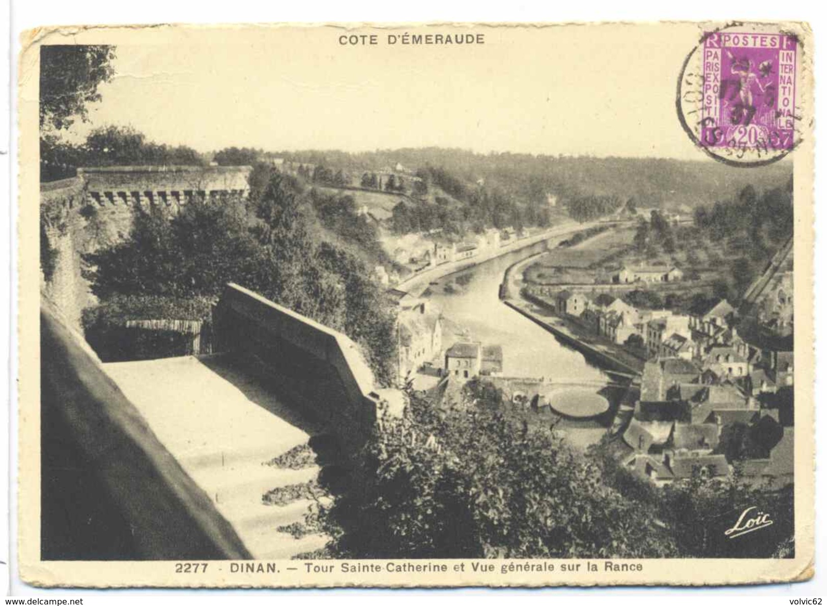 CPSM Dinan Tour Sainte Catherine Et Vue Générale Sur La Rance - Dinan