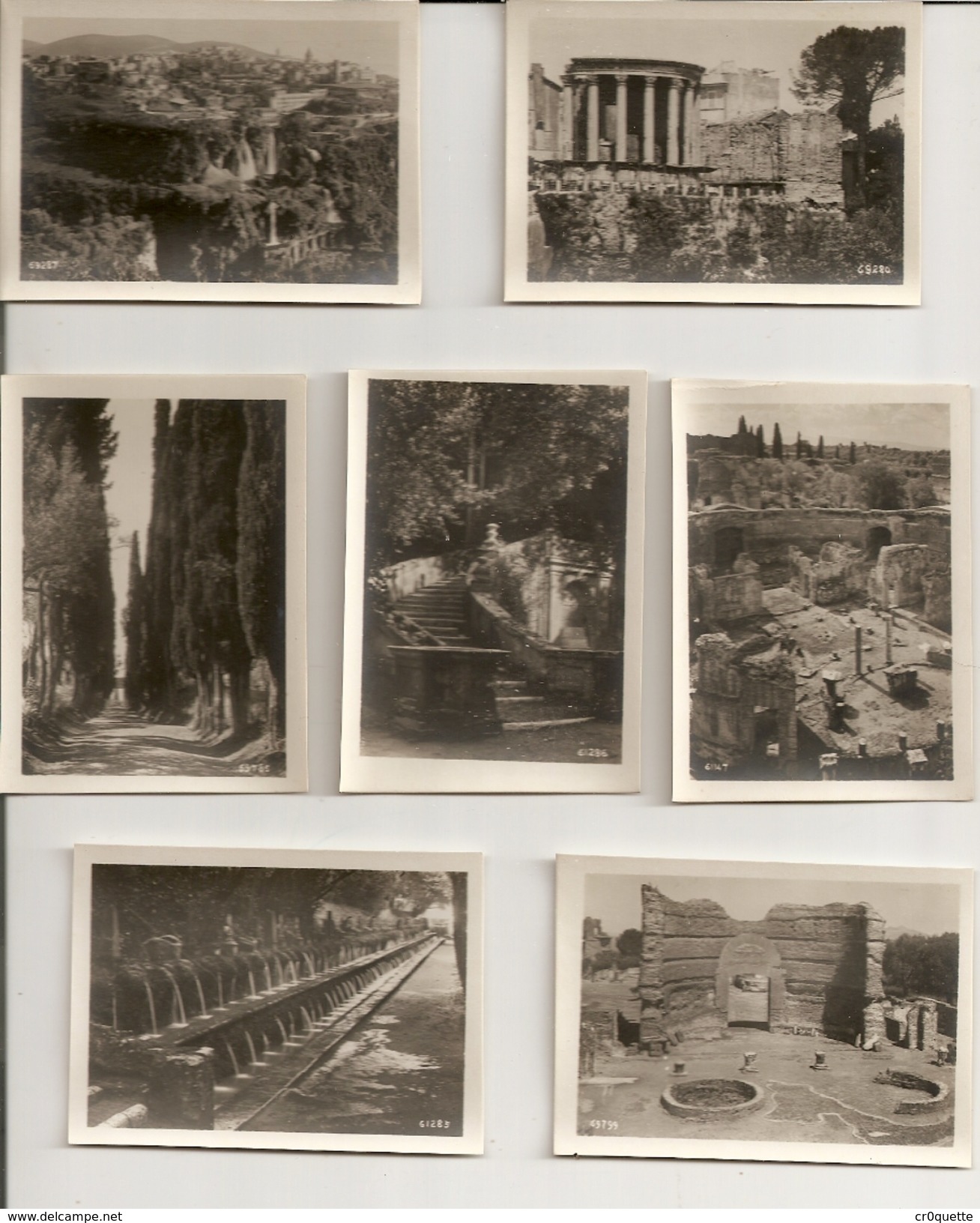 TIVOLI - ROME / LOT DE 12 MINI PHOTOS ANNEES 1940 - Altri & Non Classificati