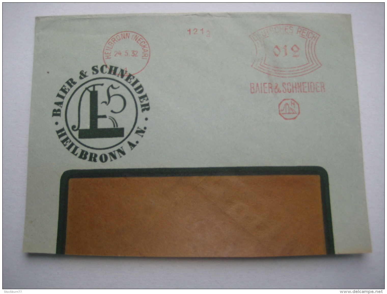 Firmen Freistempel , Meterstempel Auf Beleg Aus   Heilbronn   1932 ,  Etwas Verkürzt - Lettres & Documents