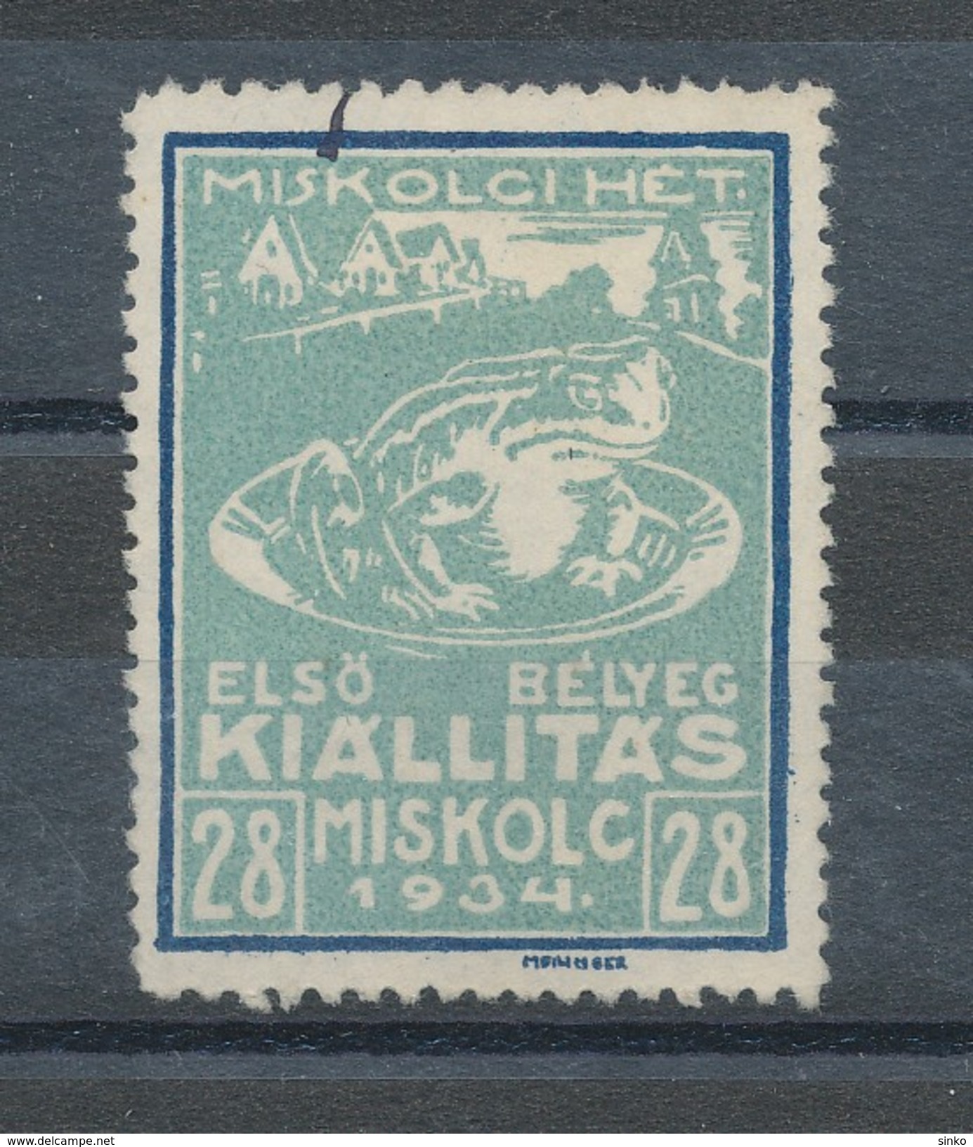 1934. First Stamp Exhibition In Miskolc Commemorative Sheet II. :) - Feuillets Souvenir