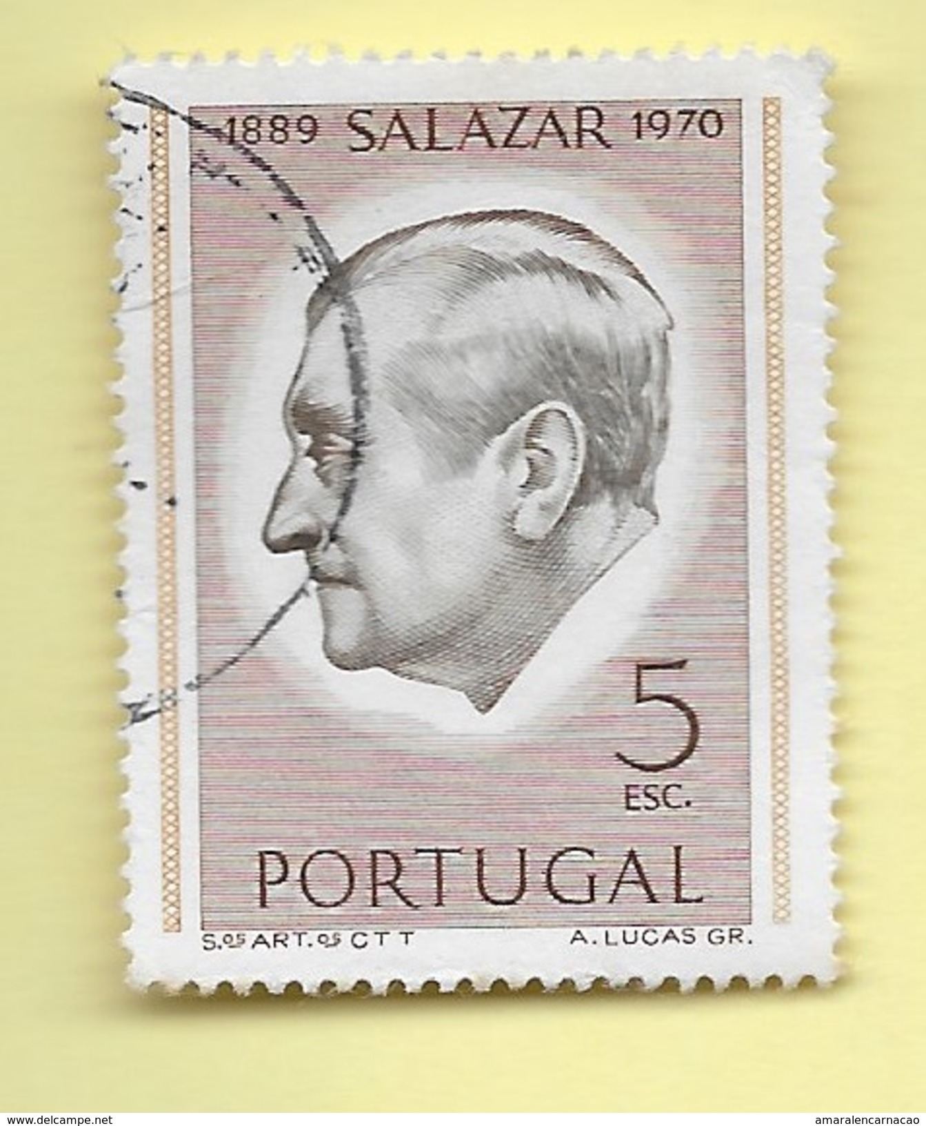 TIMBRES - STAMPS - PORTUGAL - 1971 - SALAZAR - TIMBRE OBLITÉRÉ - Gebraucht