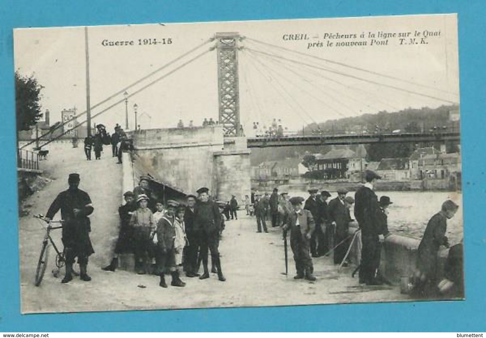 CPA Guerre 1914-15 Pêche Pêcheurs à La Ligne  CREIL 60 - Creil