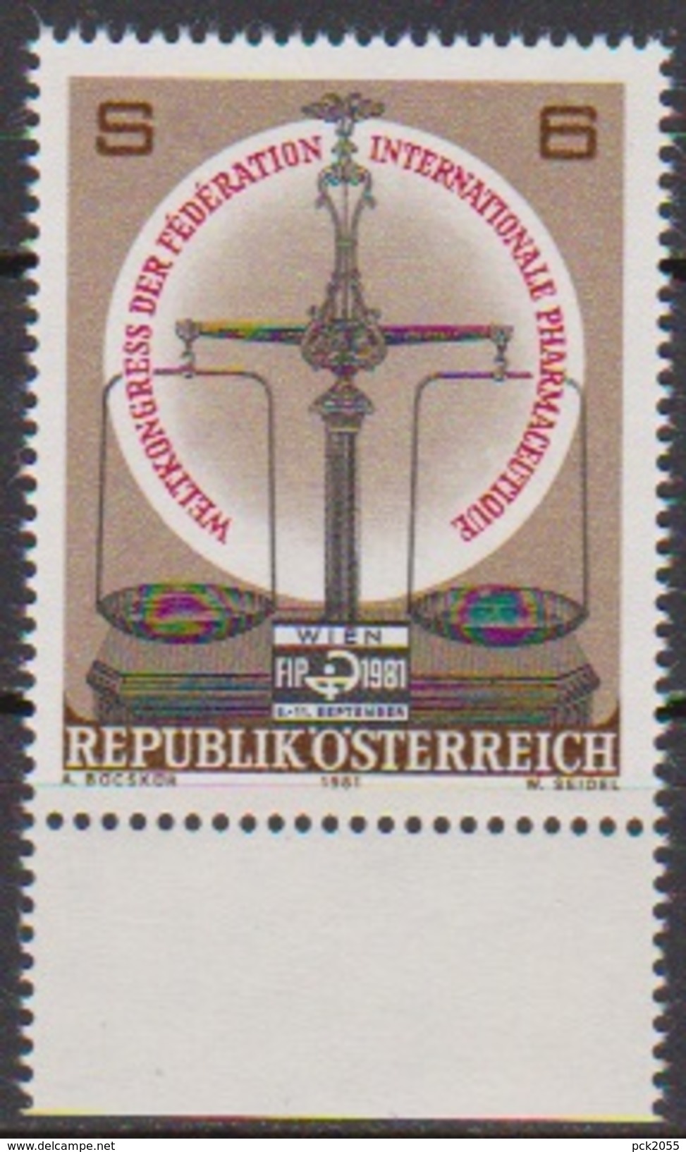 Österreich  1981 Nr.1679 ** Postfrisch Weltkongreß Der Federation Internationale Pharmceutique ( 4375 ) - Ungebraucht