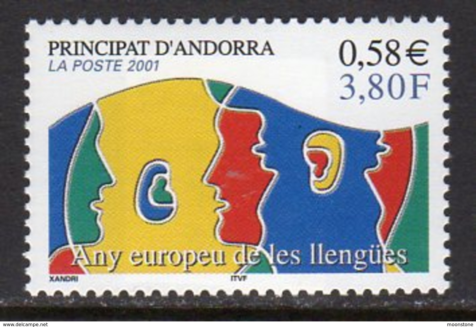 Andorra French 2001 European Languages Year, MNH (A) - Unused Stamps