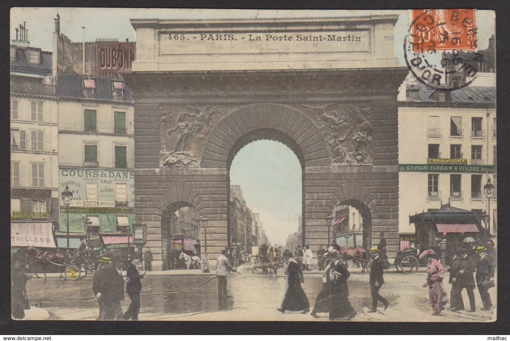 D 75 - PARIS - Porte Saint-Martin - Colorisée - Arrondissement: 02