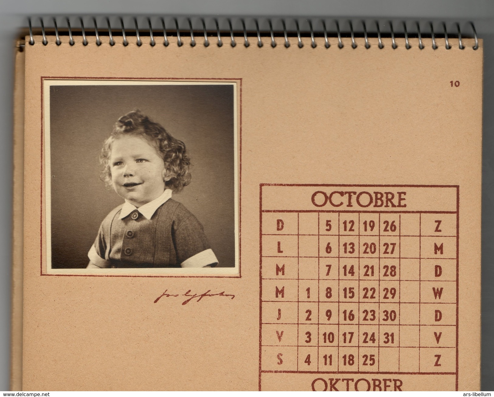 1947 / CALENDRIER personnalisé / Polyfoto Belgique / photos originales / kalender / femme / woman / child / enfant