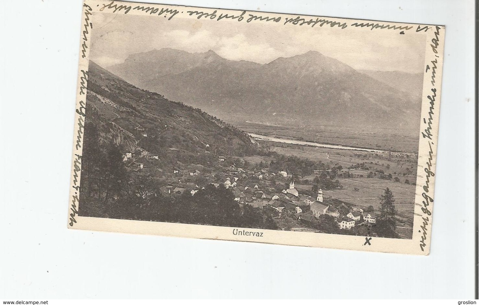 UNTERVAZ (SUISSE) 12825  VUE PANORAMIQUE       1928 - Vaz/Obervaz