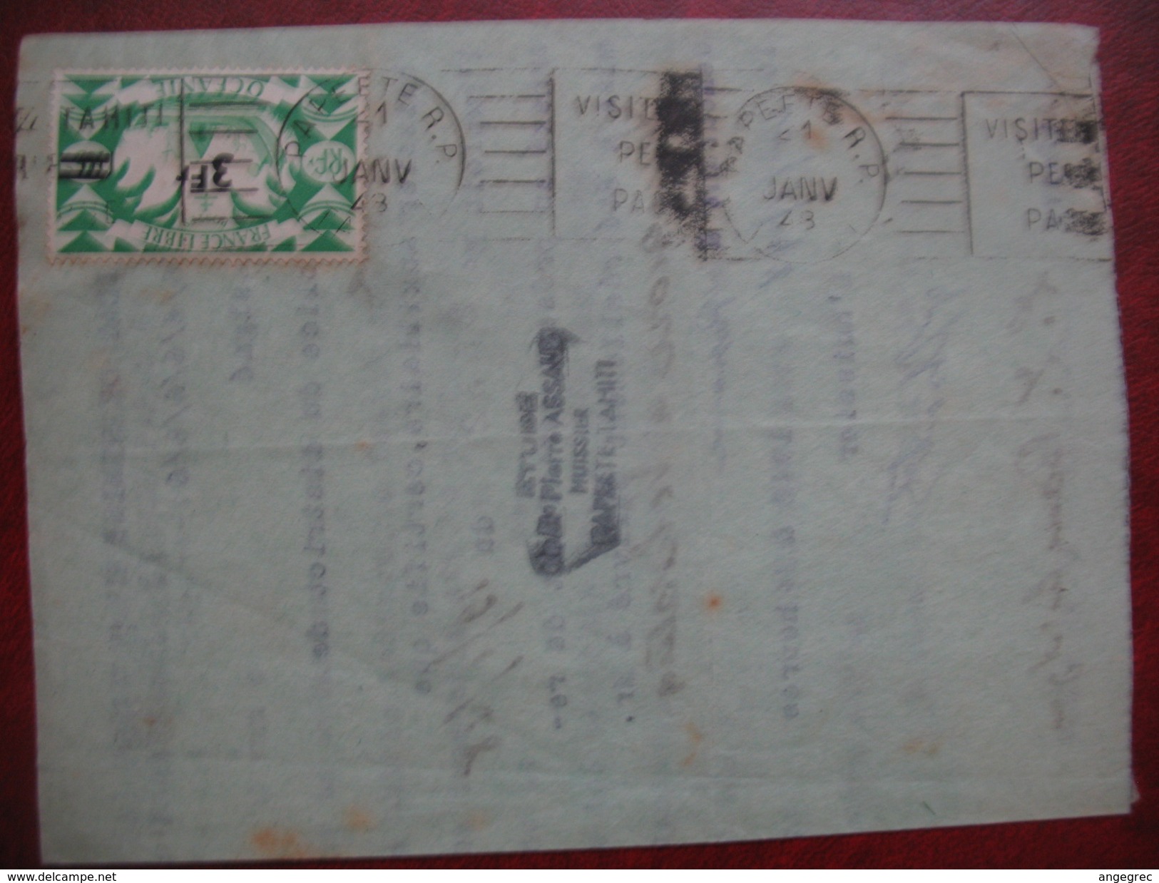 Lettre Certificat De Remise Papeete 1948 - Covers & Documents