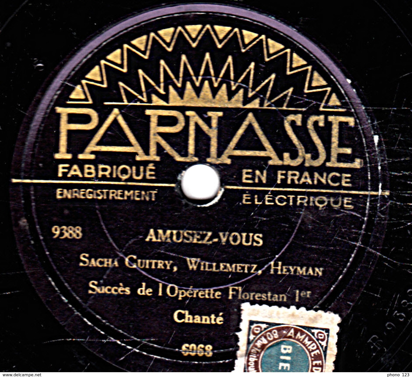 78 T. - 25 Cm - état  B - Chanson De Route Du 1er Empire - MARGOT - AMUSEZ-VOUS - 78 T - Disques Pour Gramophone