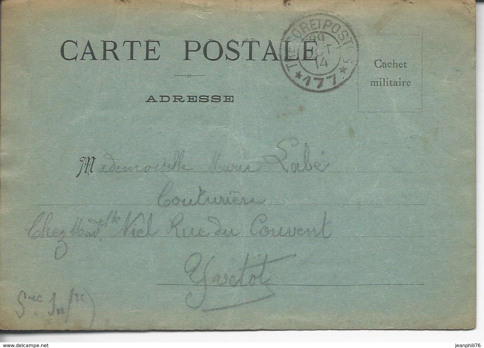 Cpfm Trésor Et Postes*177* 5° Division D'infanterie 1914 >> Yvetot - 1. Weltkrieg 1914-1918