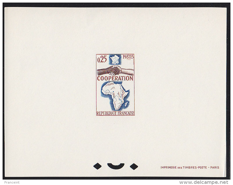 France 1964 0,25Fr African Cooperation. Deluxe Proof. Scott 1111. Yvert 1432. - Epreuves De Luxe