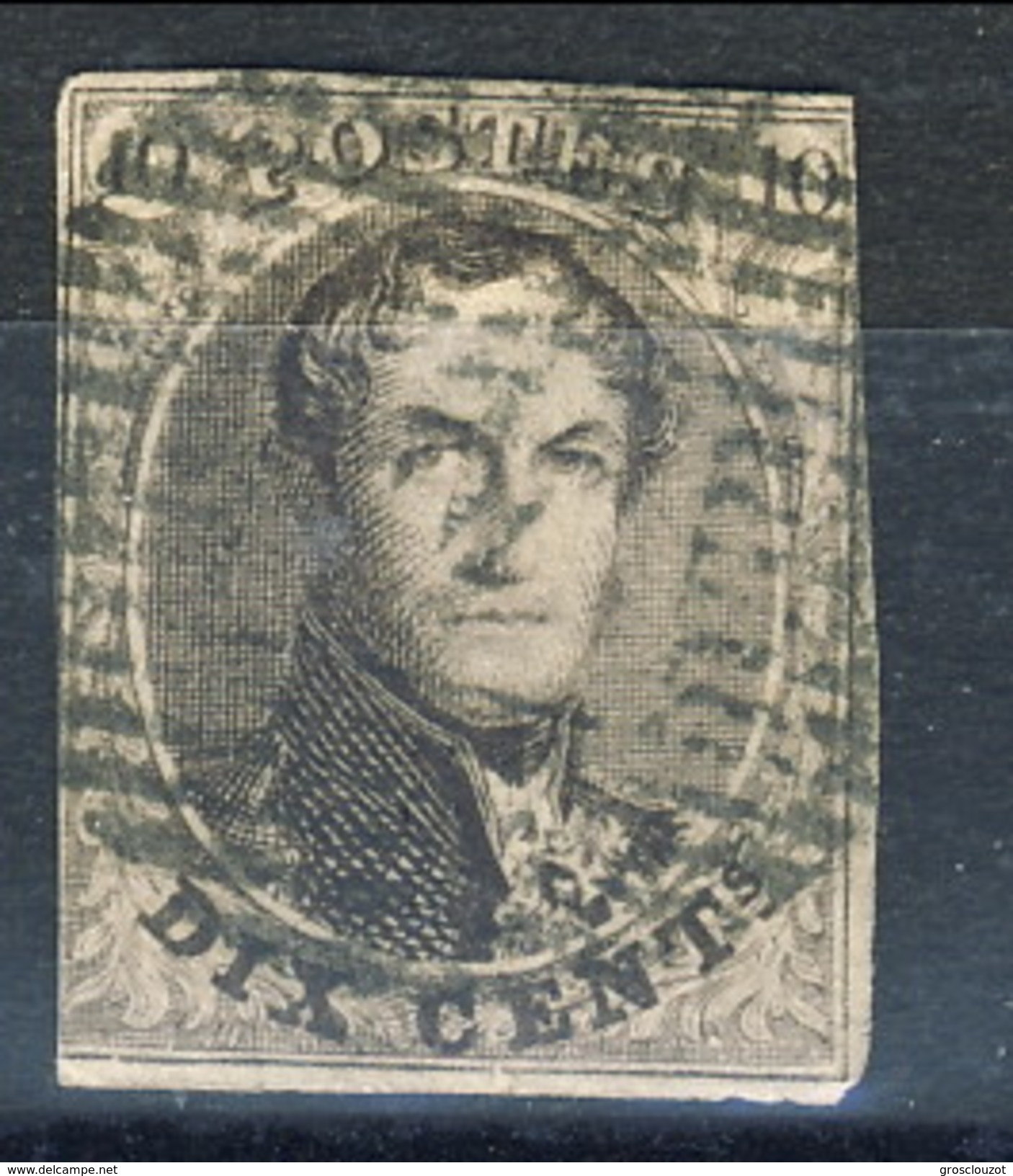 Belgio 1851 - 54 N. 6 C. 10 Bruno Effigie Di Re Leopoldo I, Usato (giusto A Sx E A Dx)  Cat. &euro; 20 - Altri & Non Classificati