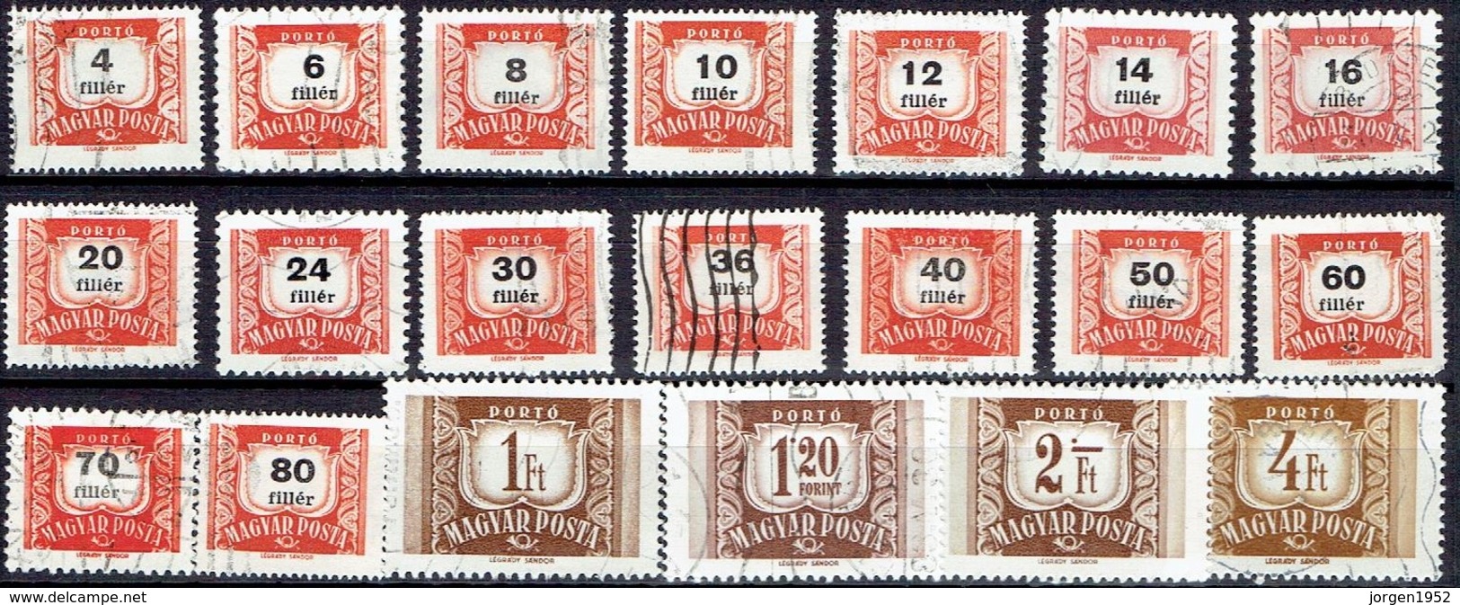 HUNGARY #  FROM 1958  STANLEY GIBBON D1498-1517 - Postage Due