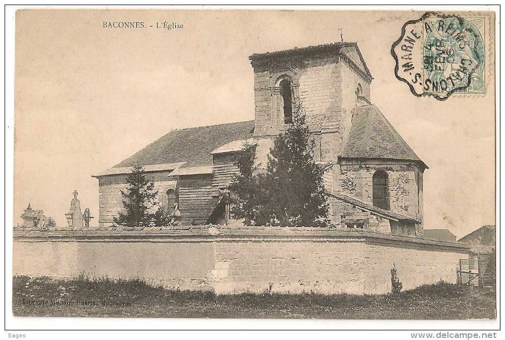 Convoyeur CHALONS S MARNE A REIMS Sur CPA BACONNES Marne. 1906. - Poste Ferroviaire