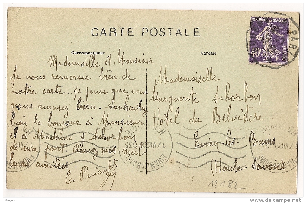 Convoyeur GOURNAY A PARIS Sur CPA De LA VILLETERTRE Oise. 1929. 3 SCANS - Poste Ferroviaire