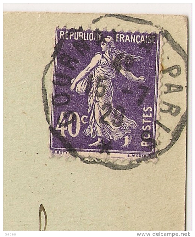 Convoyeur GOURNAY A PARIS Sur CPA De LA VILLETERTRE Oise. 1929. 3 SCANS - Poste Ferroviaire