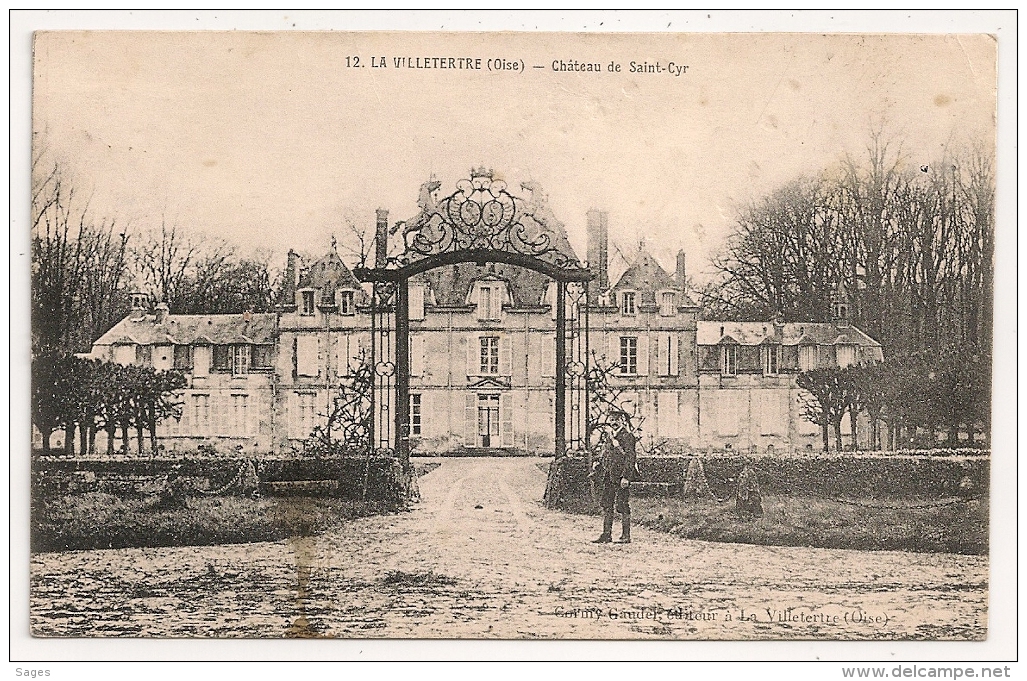 Convoyeur GOURNAY A PARIS Sur CPA De LA VILLETERTRE Oise. 1929. 3 SCANS - Poste Ferroviaire