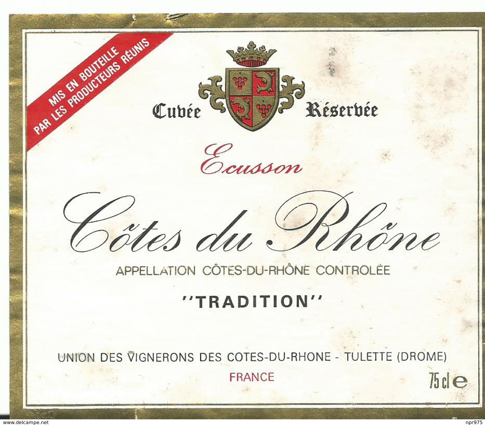 Etiquette De  Vin  Cotes Du Rhone - Alcohols & Spirits