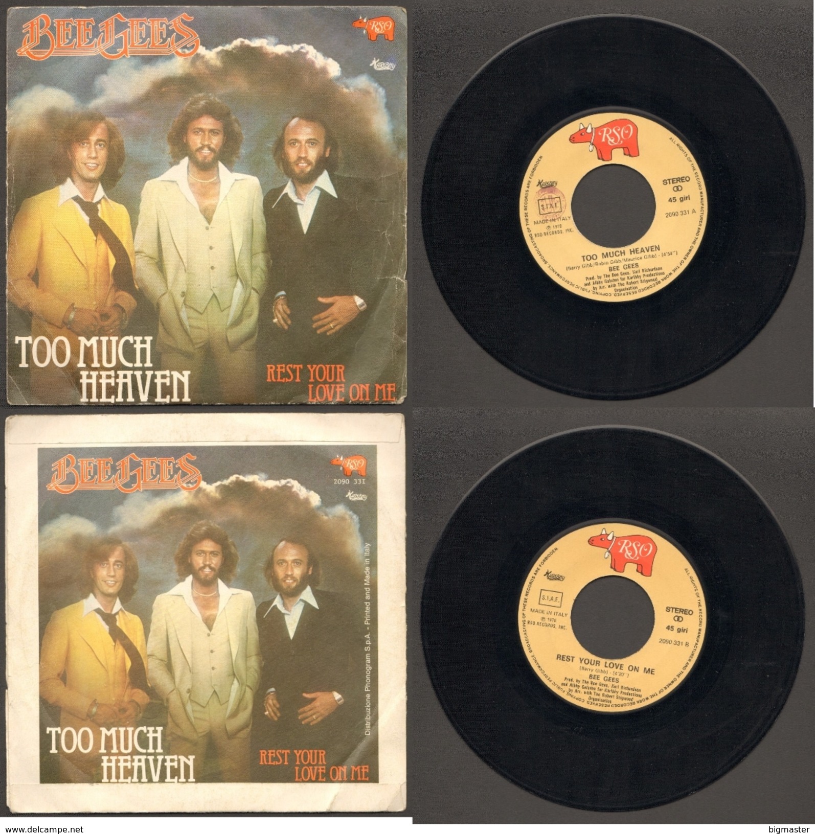 BEE GEES Too Much Heaven\rest Your Love On Me - Disco, Pop