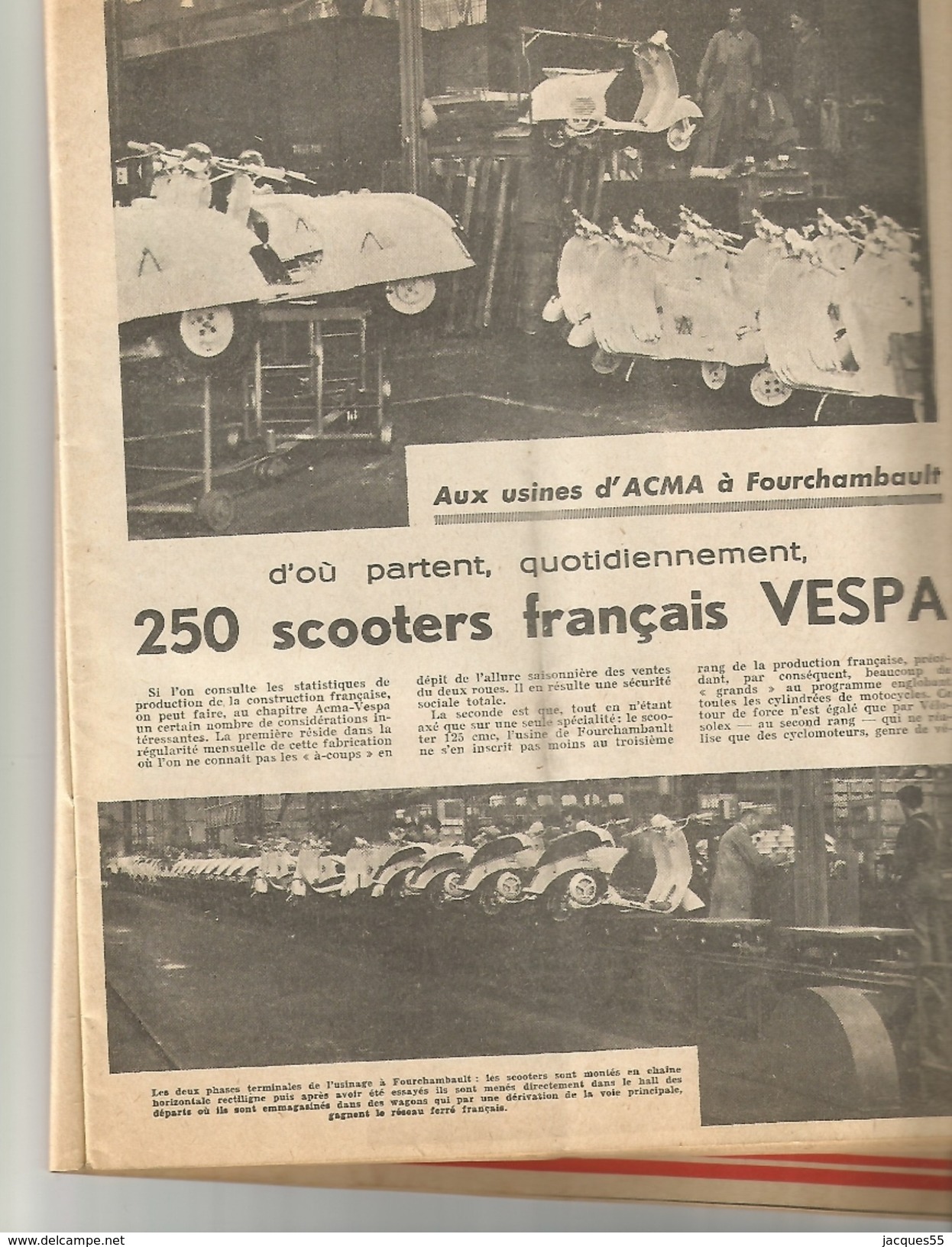 Le Moto-club Du Nord-usine D'acmaà Fourchambault Scooters Vespa - Moto