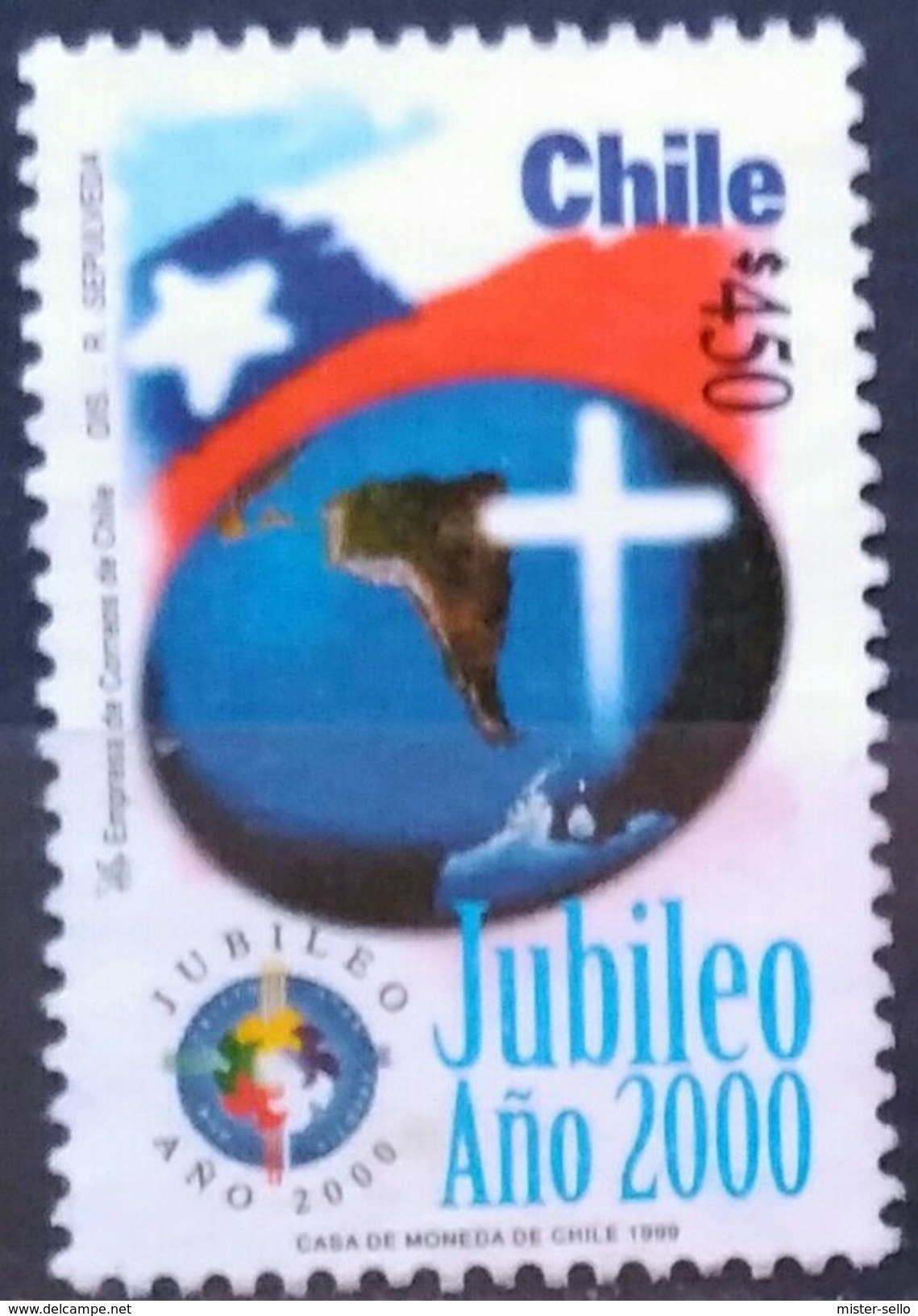 CHILE 1999 Año Santo 2000. USADO - USED - Chile