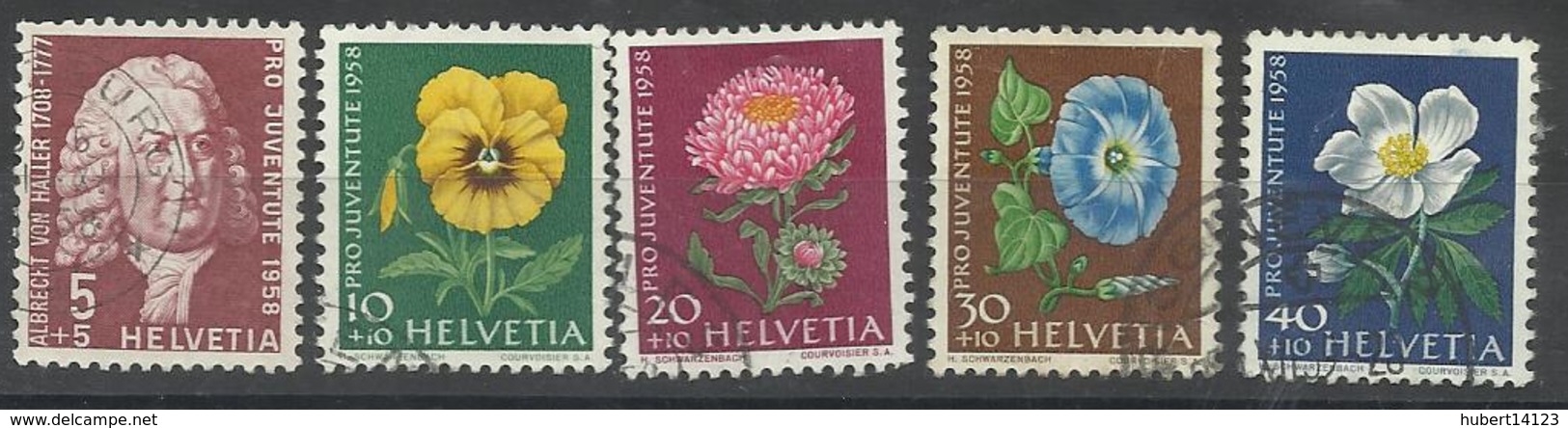 SUISSE N° 616 à 620 Oblitérés - 1958 - Gebraucht