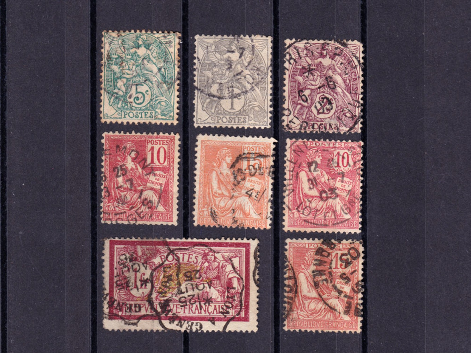 France, Collection, Lot Of 8 Stamps, 1900-2, Used, L236 - Used Stamps