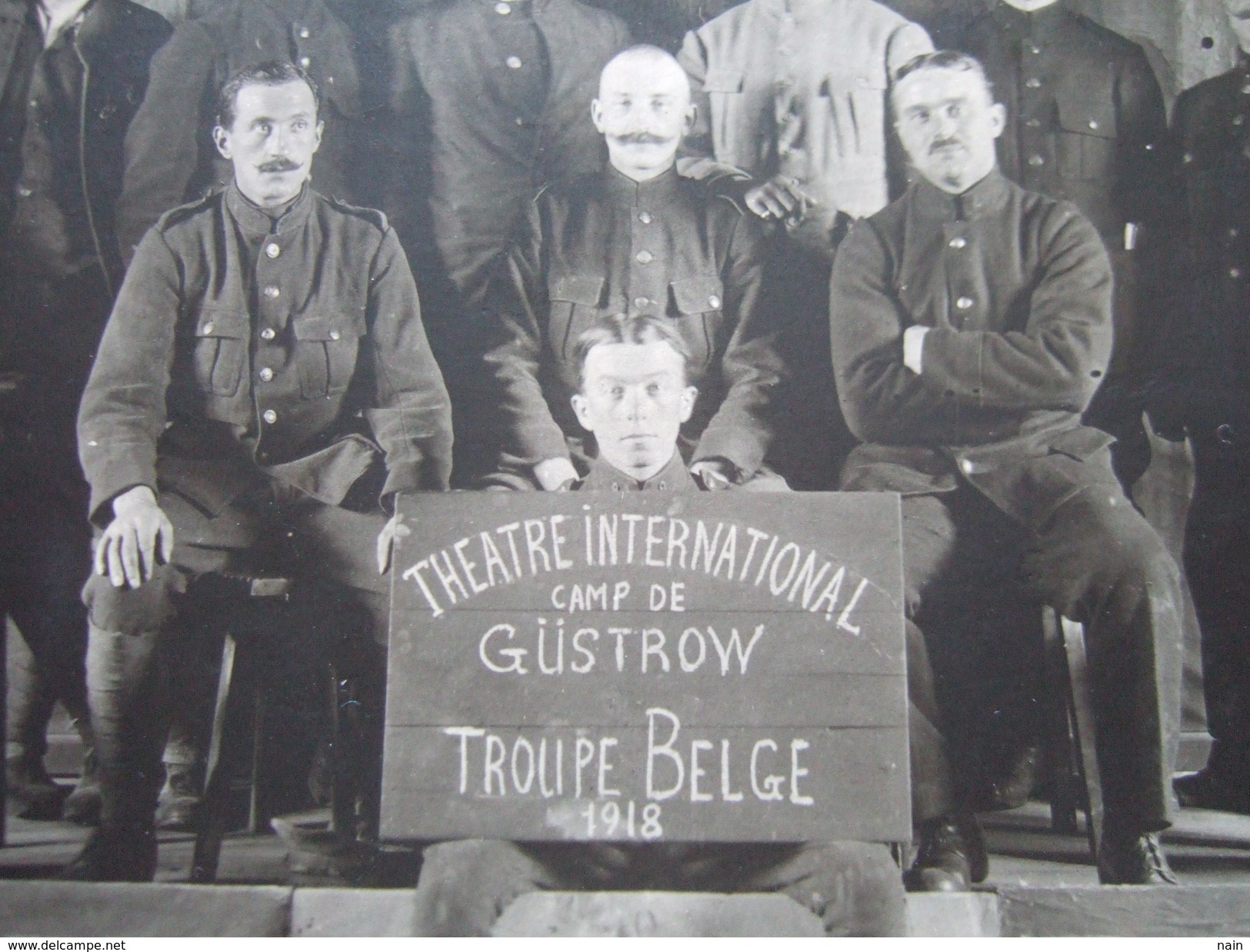 GUSTROW - CP PHOTO: " LOUIS POSTIF " - CAMP DE PRISONNIERS 14 / 18  - THEATRE - TROUPE BELGE - " RARE " - Güstrow