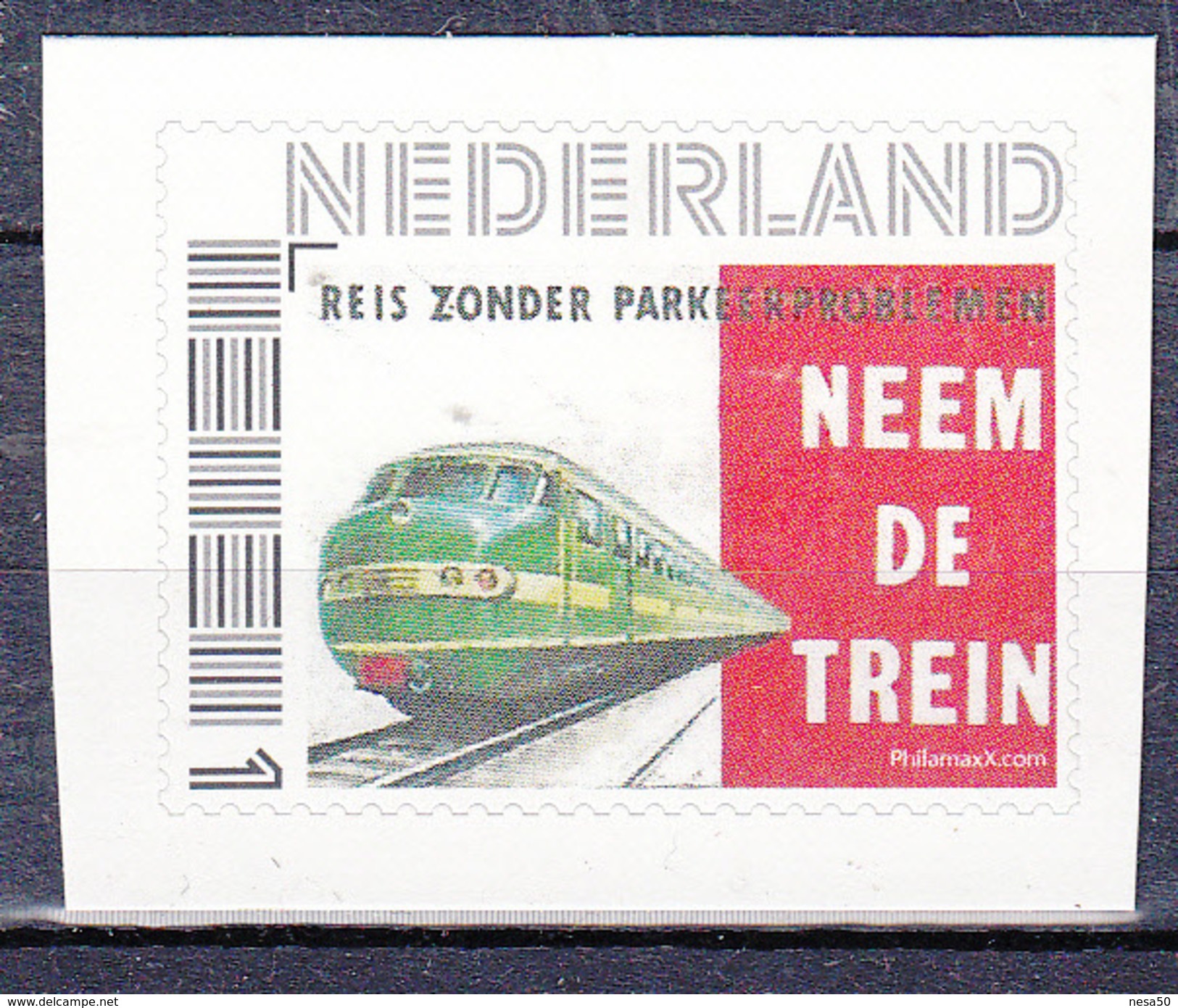 Trein, Train, Locomotive, Eisenbahn: Nederland 2017 "neem De Trein"  Rolzegel, Zelfklevend - Trenes