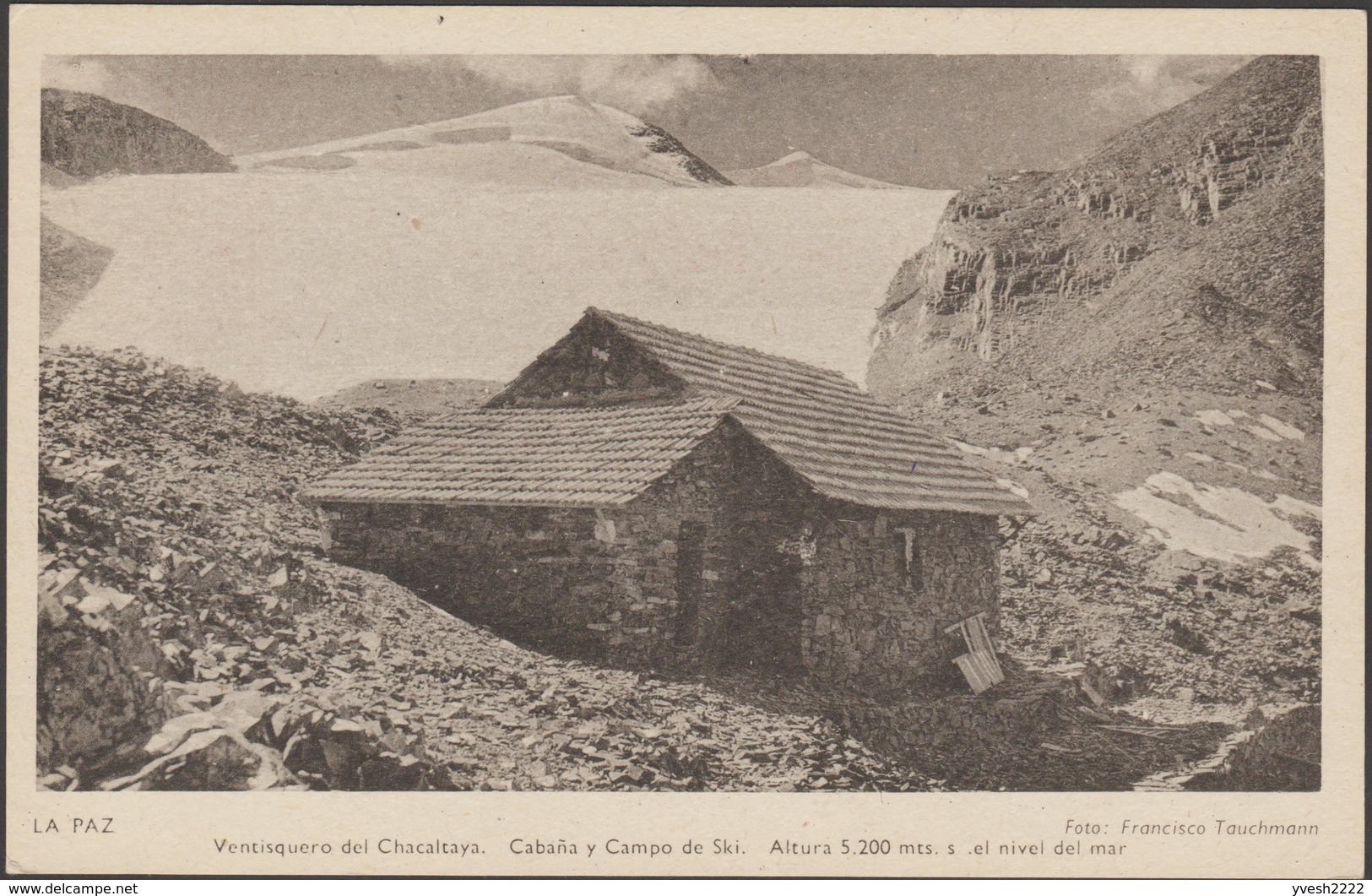 Bolivie 1945. Entier Postal Officiel. La Paz, Station De Ski à 5200 Mètres, Disparue à Cause Du Réchauffement Climatique - Climat & Météorologie