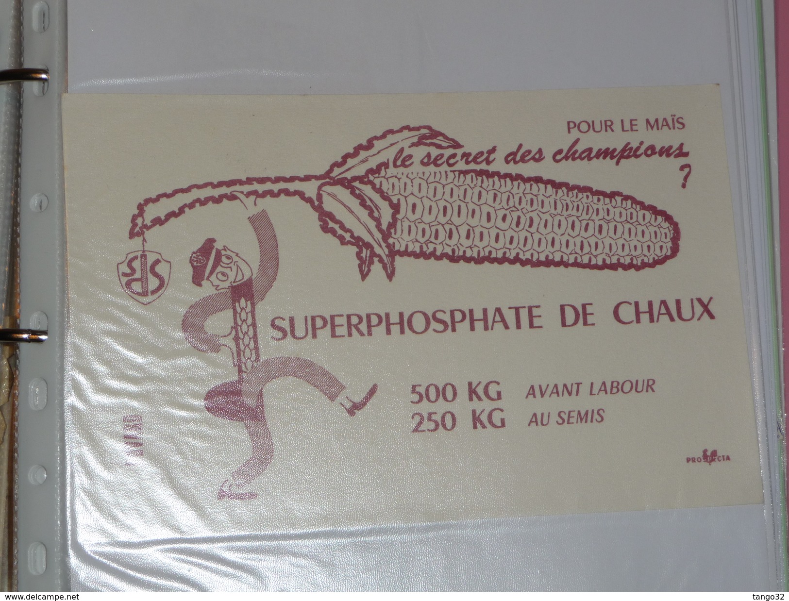 BUVARD  Agriculture # SUPERPHOSPHATE DE CHAUX Pour Le Mais Labour Semis - Farm