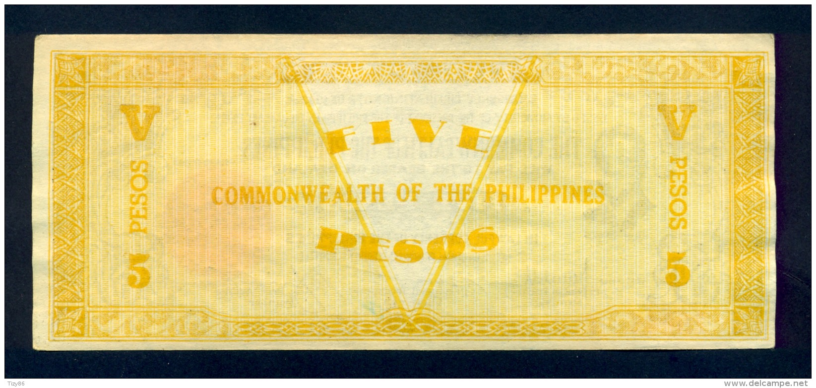 Banconota Philippines 5 Pesos Oro 1942 FDS - Philippines