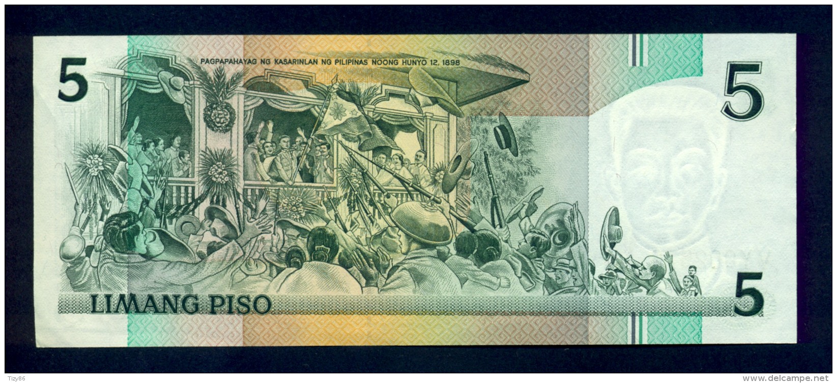 Banconota Philippines 5 Piso 1985/94 FDS - Philippines
