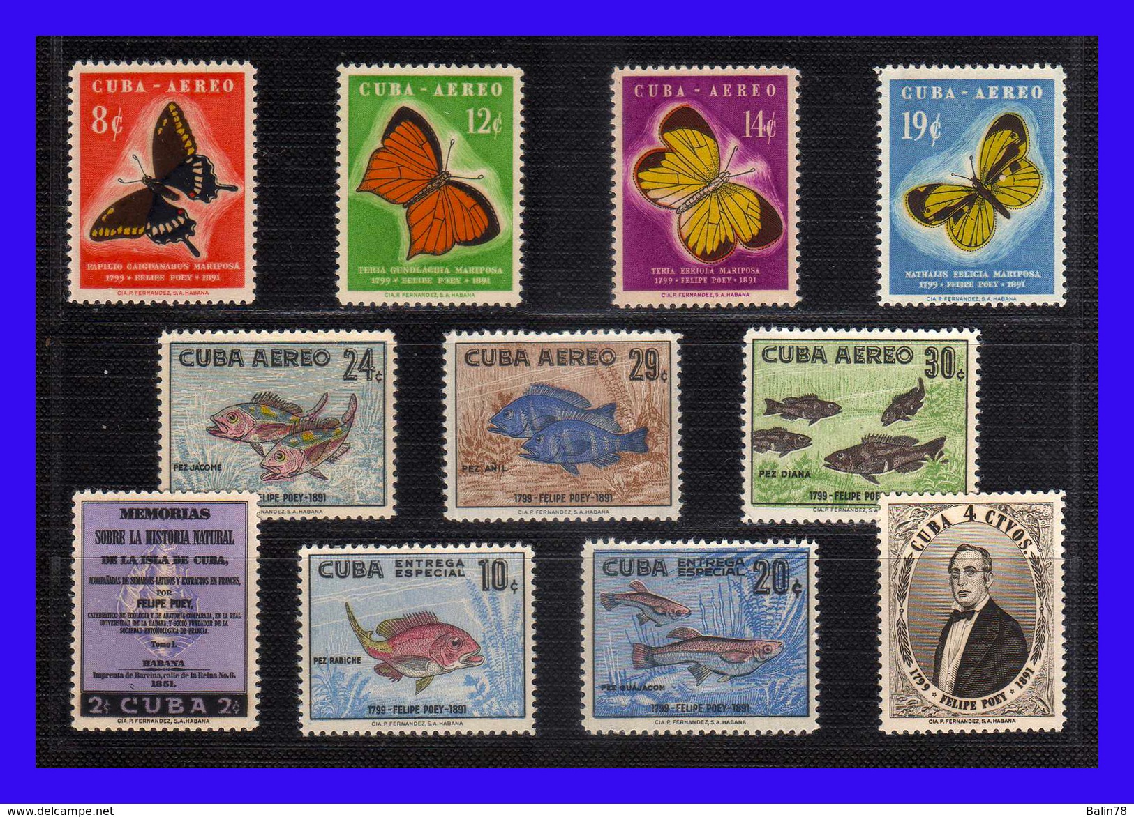 1958 - Cuba - Sc. 608 / 609 - C 185 / C 191 - U. 26 / 27 - MNH - Valor De Catalogo 85 &euro; - CU-35 - 01 - Neufs