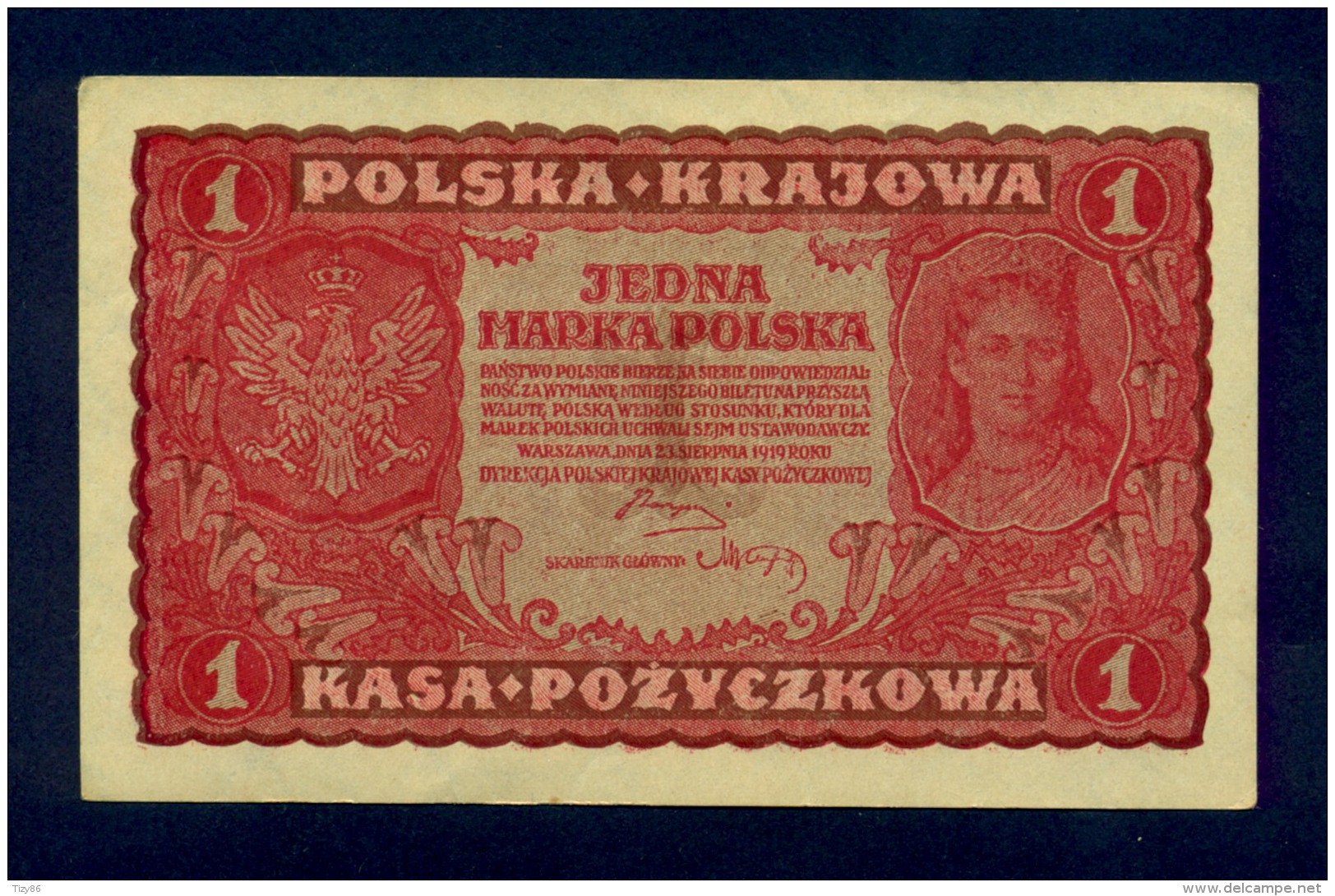 Banconota Polonia 1 MARKA 1919 FDS - Polen