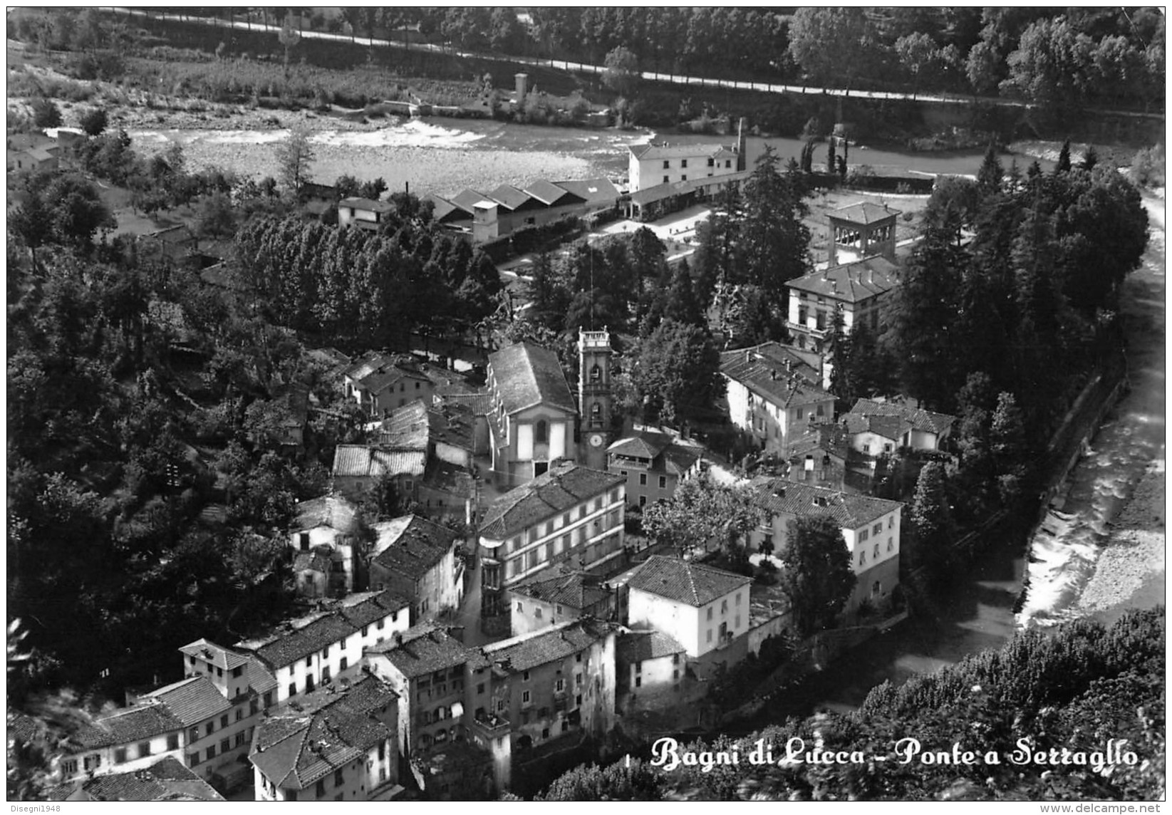 06662 "BAGNI DI LUCCA - PONTE A SERRAGLIO" CART. ILL. ORIG. SPED. 1964 - Altri & Non Classificati