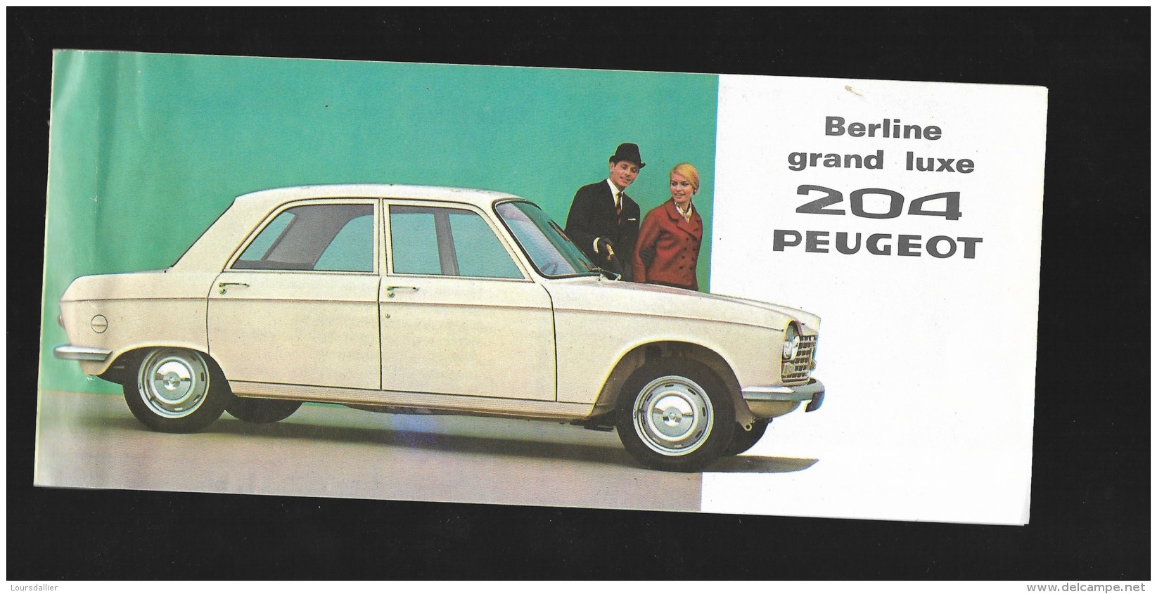 Plaquette 204 Peugeot Berline Grand Luxe  Et Break 1965 Delaporte Paris - Advertising