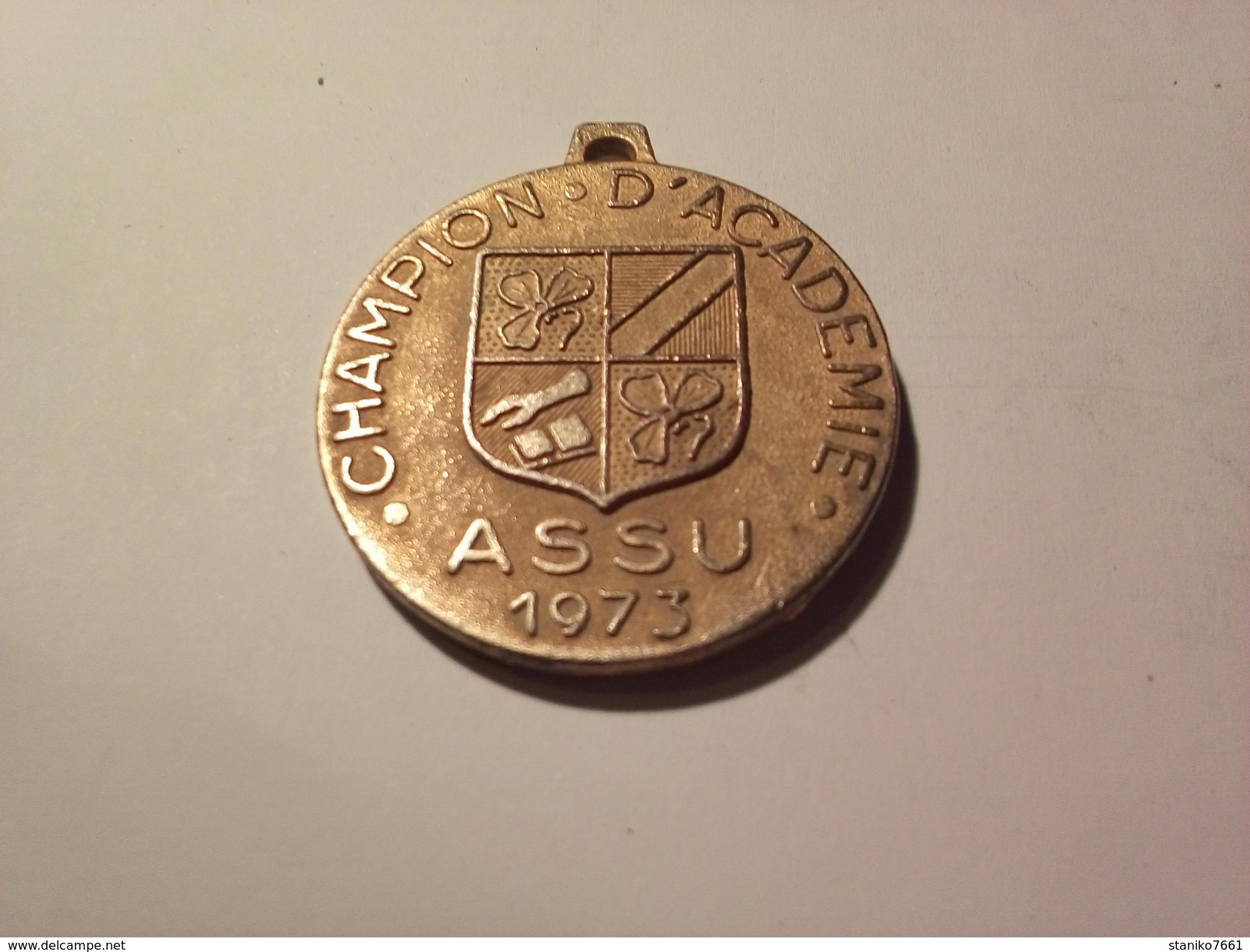 MEDAILLE CHAMPION D'ACADEMIE ASSU 1973 GRAVEUR A IDENTIFIER - Other & Unclassified