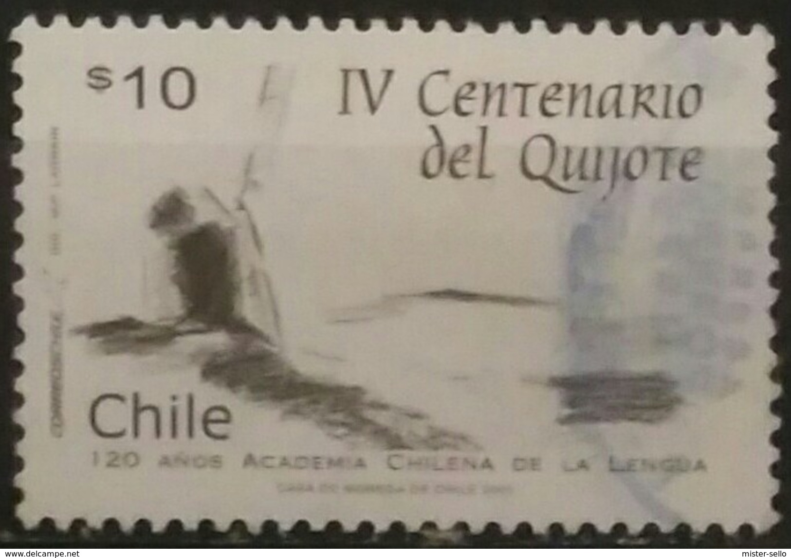 CHILE. V Centenario Del Quijote. USADO - USED - Chile