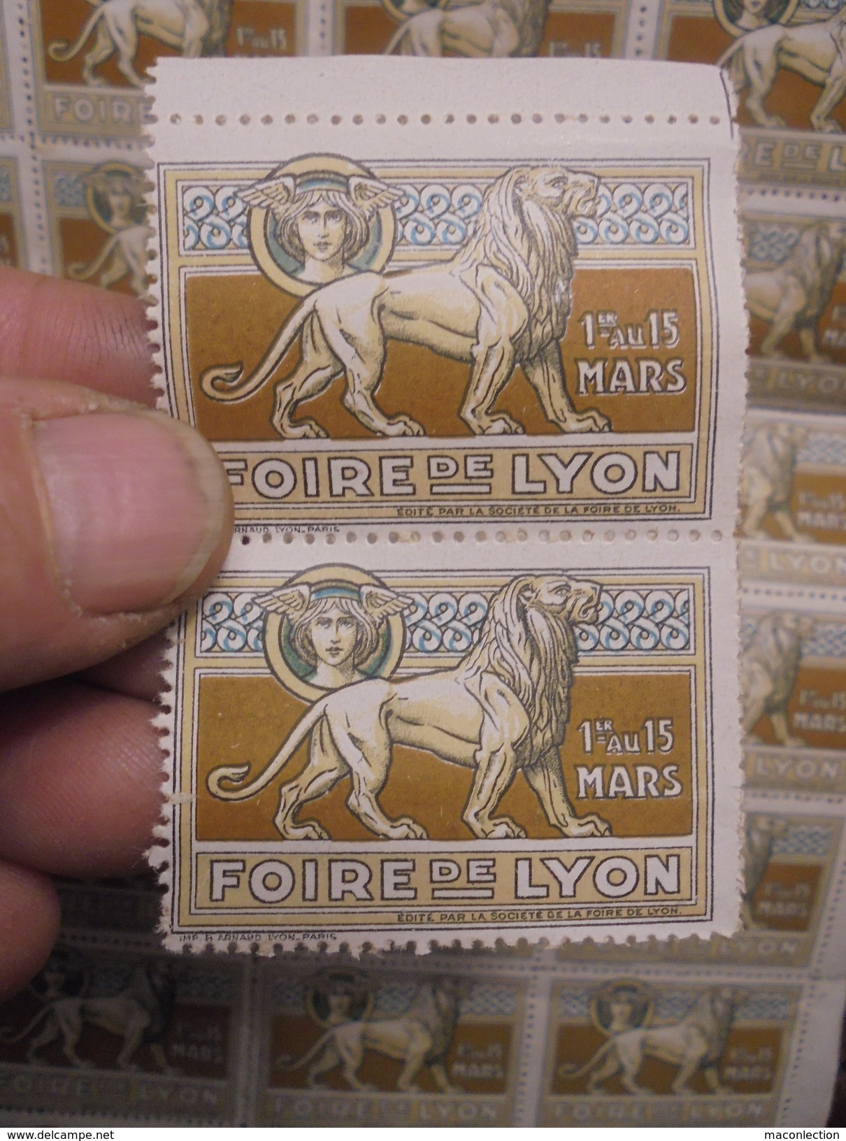2 Anciennes Vignettes De La Foire De Lyon : Hermès Et Le Lion : Non Datée - Cinderellas