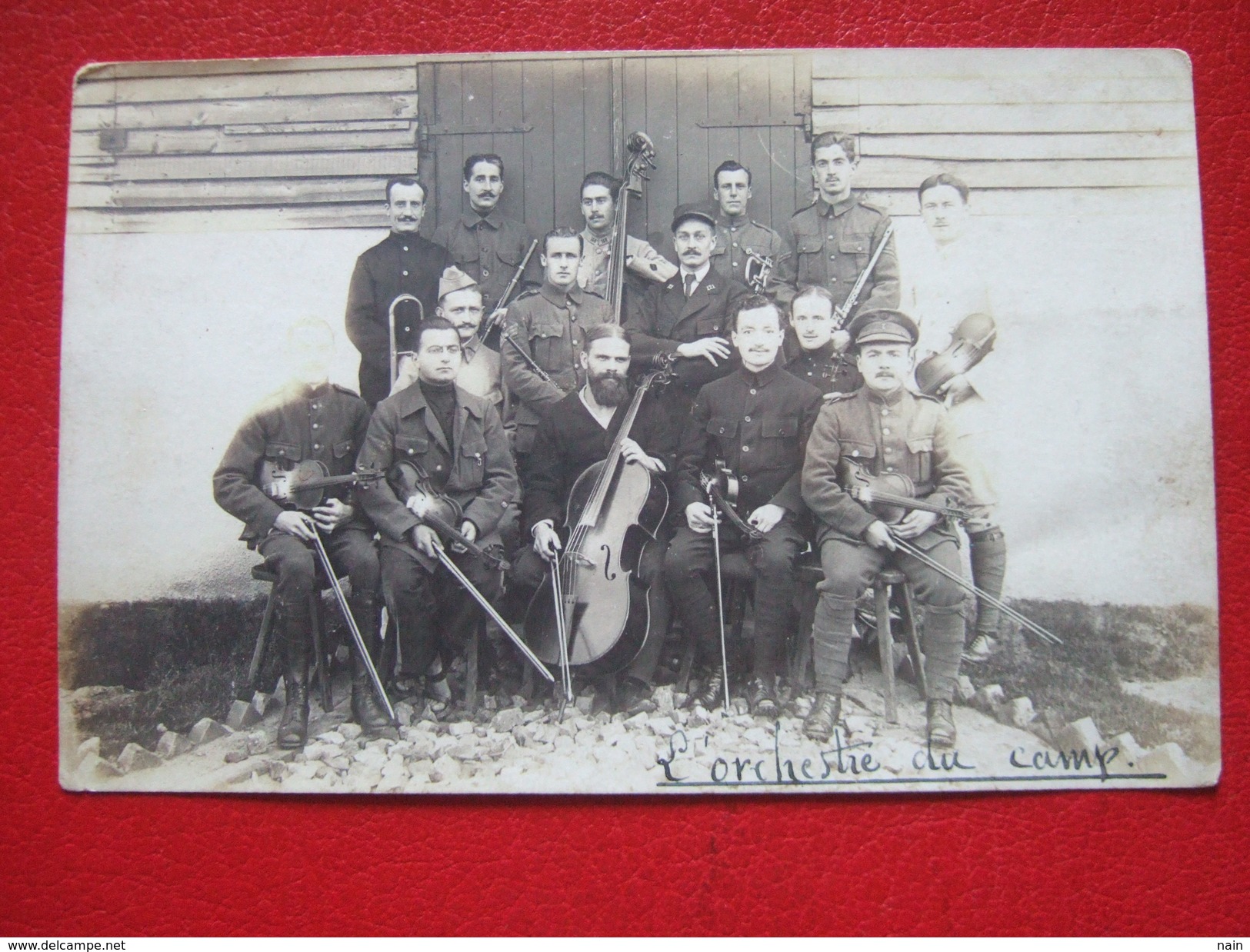 GUSTROW - CP PHOTO: " LOUIS POSTIF " - CAMP DE PRISONNIERS 14 / 18  - " L 'ORCHESTRE DU CAMP  "  - " RARE " - Guestrow