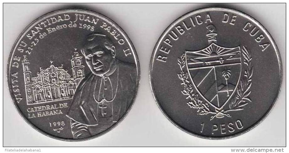 1998-MN-100 CUBA 1$ 1999 JOAN PAUL II VISIT CUBA. PAPA JUAN PABLO II UNC. POLAND VATICAN CITY CU- - Cuba