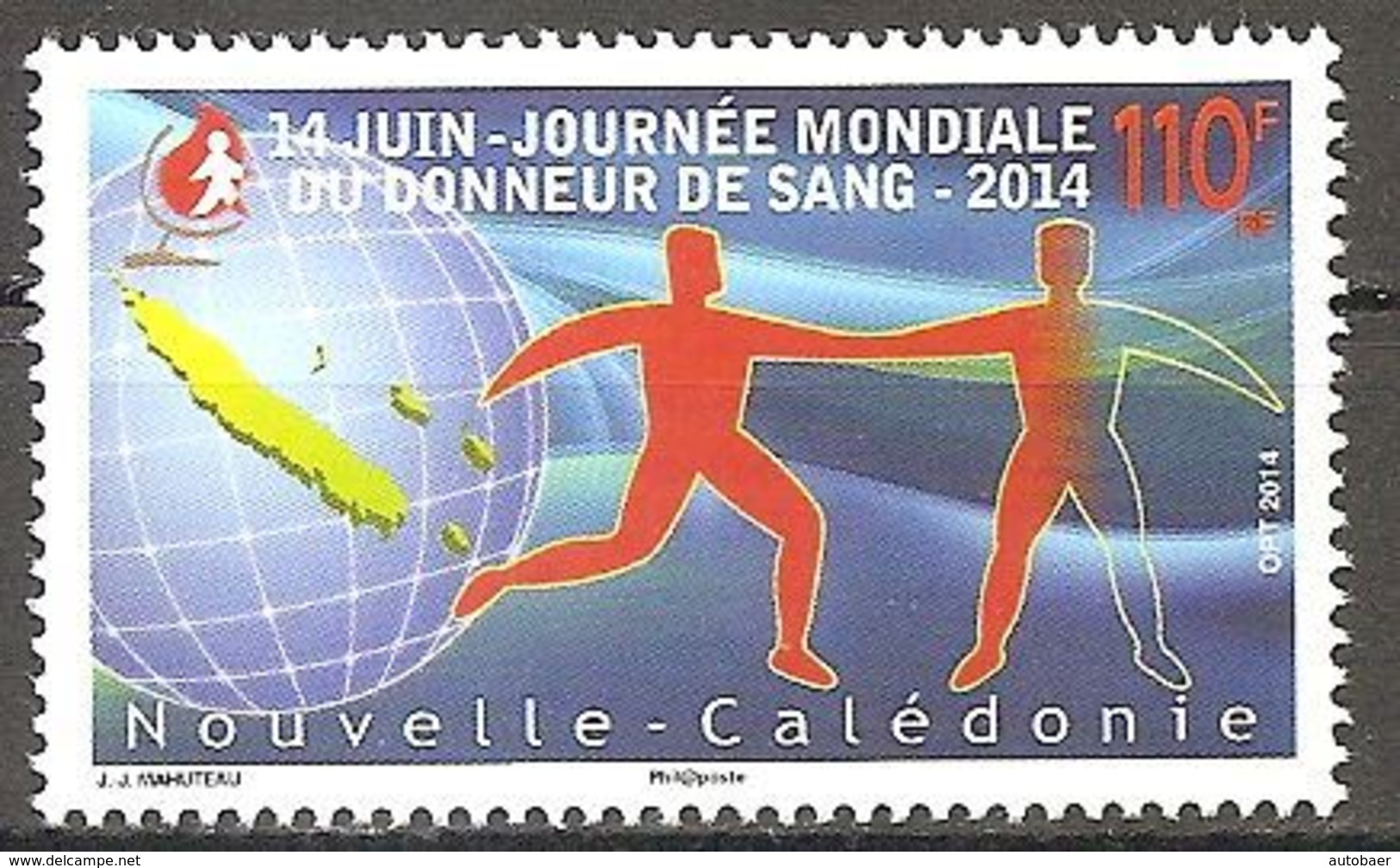 Neukaledonien Nouvelle Caledonie 2014 Journee Mondiale Du Donneur Du Sang Weltblutspendetag Michel No. 1652 MNH Pf Neuf - Ungebraucht