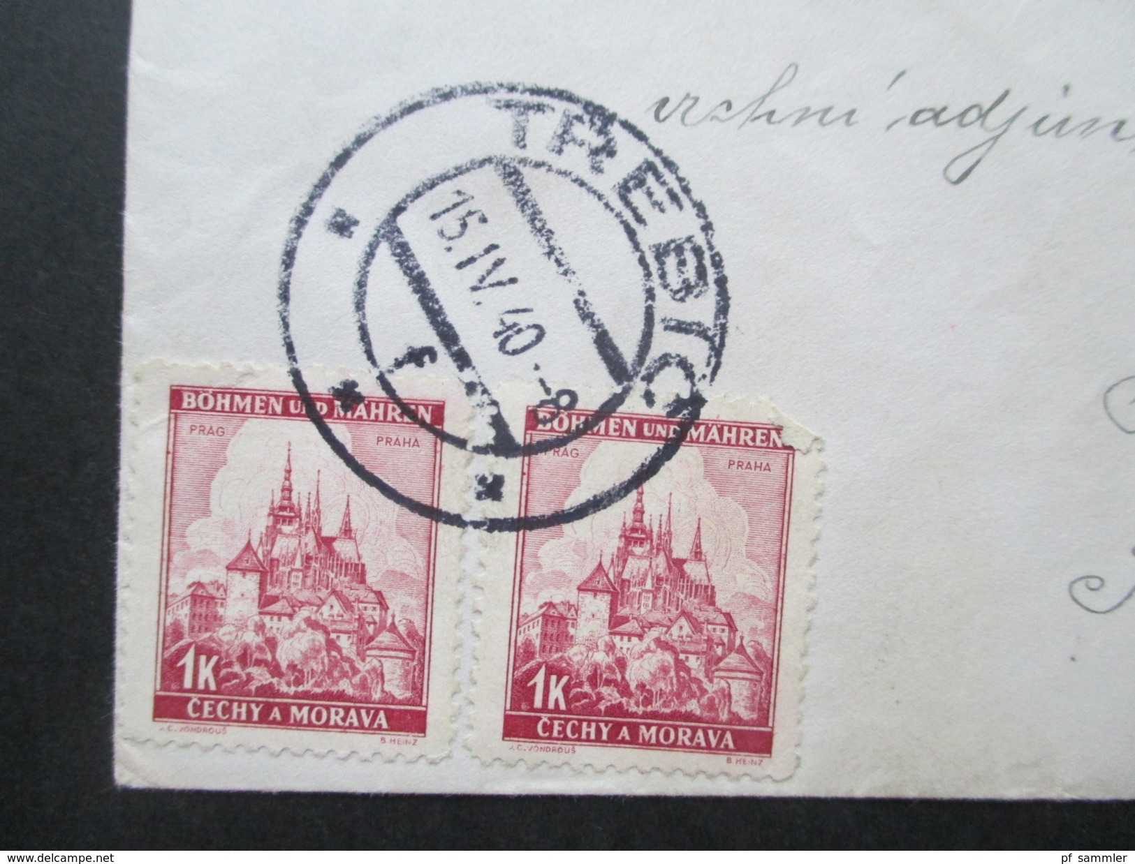 Deutsches Reich Böhmen Und Mähren 1940 Nr. 28 MeF Zensurbeleg. Geöffnet Oberkommando Der Wehrmacht - Storia Postale